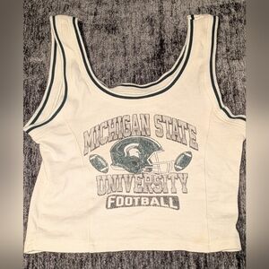 Michigan State University Spartans, Cropped Tank Top - Ladies Jr Size Xs